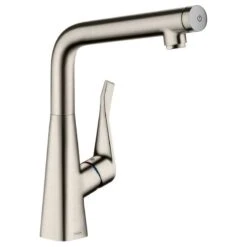 Hansgrohe Metris Select M71 Single Lever Kitchen Mixer Tap 320 - Stainless Steel - 14785800