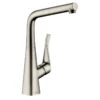 Hansgrohe Metris M71 Single Lever Kitchen Mixer Tap 320 With Pull-Out Spout - Stainless Steel - 14821800