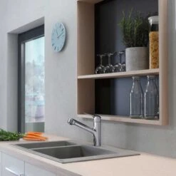 Hansgrohe Focus M42 Single Lever Kitchen Mixer Tap 150 With Pull-Out Spout Single Spray Mode - Chrome - 71814000 -Home Kitchen h a hansgrohe 71814000 lifestyle2