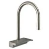 Hansgrohe Aquno Select M81 Single Lever Kitchen Mixer Tap 170 With Pull-Out Spray & Sbox 3 Spray Modes - Stainless Steel - 73831800 -Home Kitchen h a hansgrohe 73831800