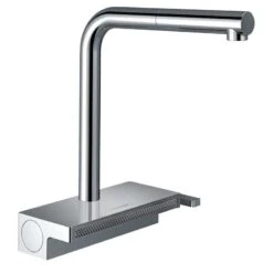 Hansgrohe Aquno Select M81 Single Lever Kitchen Mixer Tap 250 With Pull-Out Spray 2 Spray Modes - Chrome - 73836000