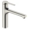 Hansgrohe Zesis M33 Single Lever Kitchen Mixer Tap 160 With Pull-Out Spray 2Jet Sbox Lite - Stainless Steel - 74804800 -Home Kitchen h a hansgrohe 74804800