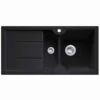 Thomas Denby Harmony MB 1.5 Bowl Reversible Ceramic Kitchen Sink & Drainer - Black Satin - HAR1020BL 1 Thomas Denby Harmony MB 1.5 Bowl Reversible Ceramic Kitchen Sink & Drainer - Black Satin - HAR1020BL -Home Kitchen h a har1020bl