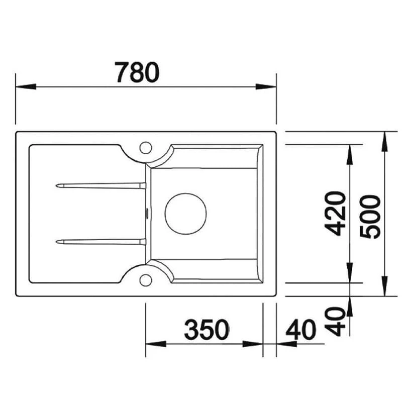 Thomas Denby Harmony Compact 1 Bowl Reversible Ceramic Kitchen Sink & Drainer - Basalt - HAR7810BA 4 Thomas Denby Harmony Compact 1 Bowl Reversible Ceramic Kitchen Sink & Drainer - Basalt - HAR7810BA - Image 2