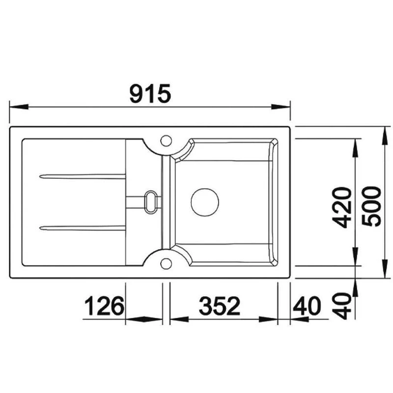 Thomas Denby Harmony XW 1 Bowl Reversible Ceramic Kitchen Sink & Drainer - Basalt Satin - HAR9110BA 4 Thomas Denby Harmony XW 1 Bowl Reversible Ceramic Kitchen Sink & Drainer - Basalt Satin - HAR9110BA - Image 2