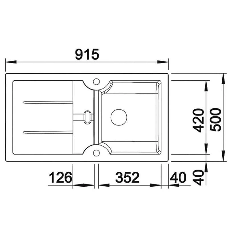 Thomas Denby Harmony XW 1 Bowl Reversible Ceramic Kitchen Sink & Drainer - Black Satin - HAR9110BL 3 Thomas Denby Harmony XW 1 Bowl Reversible Ceramic Kitchen Sink & Drainer - Black Satin - HAR9110BL