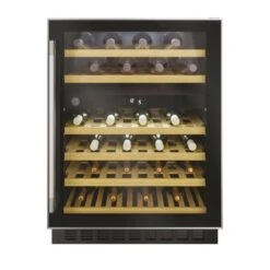 Hoover H500 HWCB 60 UK/N 60cm Wine Cooler - Black Glass & Stainless Steel