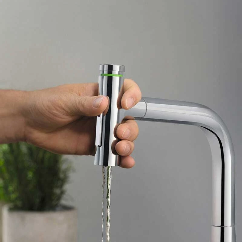 Hansgrohe Metris Select M71 2-Hole Single Lever Kitchen Tap Mixer 200 With Pull-Out Spray & Sbox 2 Spray Modes - Chrome - 73818000 9 Hansgrohe Metris Select M71 2-Hole Single Lever Kitchen Tap Mixer 200 With Pull-Out Spray & Sbox 2 Spray Modes - Chrome - 73818000 - Image 7