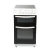 Haden HE50DOMW 50cm Double Oven With Ceramic Hob - White - HE50DOMW -Home Kitchen he50domw
