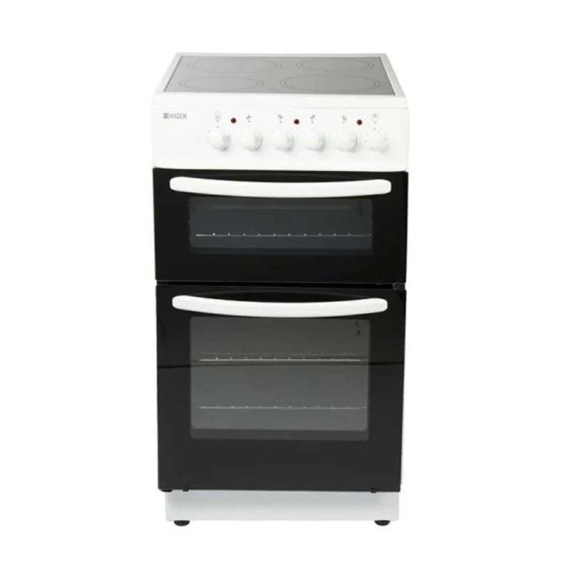 Haden HE50DOMW 50cm Double Oven With Ceramic Hob - White - HE50DOMW 3 Haden HE50DOMW 50cm Double Oven With Ceramic Hob - White - HE50DOMW