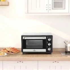 HOMCOM 1400W 16 Litre Mini Countertop Oven & Grill - Silver - 800-083V70 -Home Kitchen homcom 800083v70 lifestyle2
