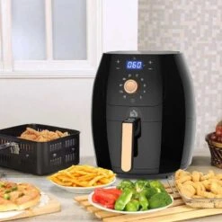 HOMCOM 1700W 5.5 Litre Air Fryer With Digital Display - Black - 800-094V70