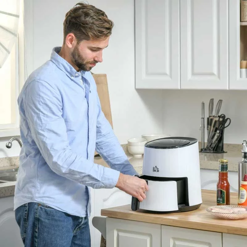 HOMCOM 1300W 2.5 Litre Air Fryer With Digital Display - White - 800-114V70 7 HOMCOM 1300W 2.5 Litre Air Fryer With Digital Display - White - 800-114V70 - Image 5