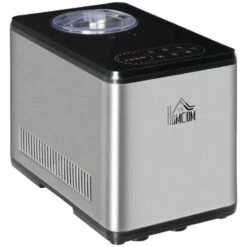 HOMCOM 1.5 Litre Ice Cream Maker - Stainless Steel - 800-116V70 -Home Kitchen homcom 800116v70