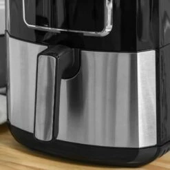 HOMCOM 1700W 6.5 Litre Air Fryer With Digital Display - Black - 800-120V70 -Home Kitchen homcom 800120v70 basket handle