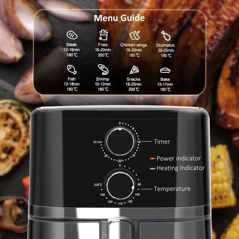 HOMCOM 1500W 4.5 Litre Air Fryer With Rapid Air Circulation - Black - 800-122V70 12 HOMCOM 1500W 4.5 Litre Air Fryer With Rapid Air Circulation - Black - 800-122V70 - Image 10