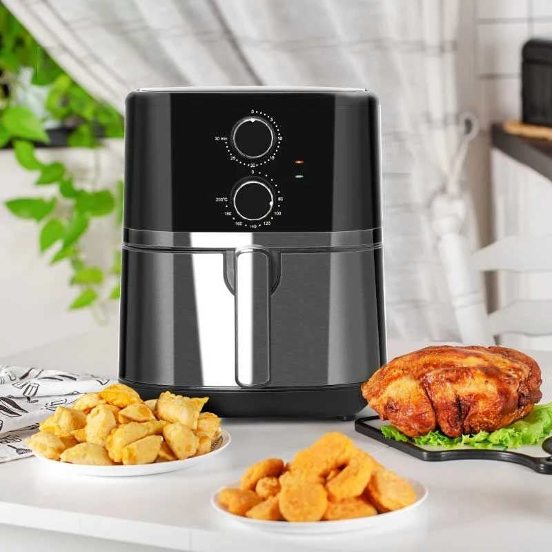HOMCOM 1500W 4.5 Litre Air Fryer With Rapid Air Circulation - Black - 800-122V70 3 HOMCOM 1500W 4.5 Litre Air Fryer With Rapid Air Circulation - Black - 800-122V70