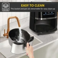 HOMCOM 1500W 4.5 Litre Air Fryer With Digital Display - Black - 800-125V70 -Home Kitchen homcom 800125v70 product information1