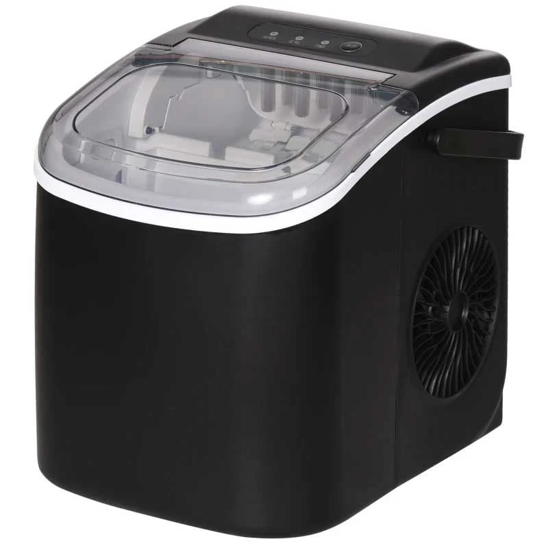 HOMCOM 12 Kg Portable Countertop Ice Maker Machine - Black - 800-154V70BK 5 HOMCOM 12 Kg Portable Countertop Ice Maker Machine - Black - 800-154V70BK - Image 3