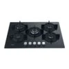 Hotpoint HGS 72S BK 75cm Gas On Glass Hob - Black -Home Kitchen hotpoing hgs72sbk 1