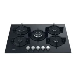 Hotpoint HGS 72S BK 75cm Gas On Glass Hob - Black