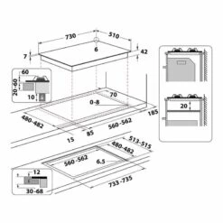 Hotpoint HGS 72S BK 75cm Gas On Glass Hob - Black -Home Kitchen hotpoing hgs72sbk 4