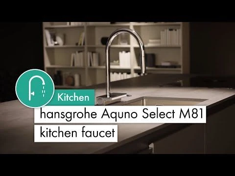 Hansgrohe Aquno Select M81 Single Lever Kitchen Mixer Tap 170 With Pull-Out Spray & Sbox 3 Spray Modes - Stainless Steel - 73831800 6 Hansgrohe Aquno Select M81 Single Lever Kitchen Mixer Tap 170 With Pull-Out Spray & Sbox 3 Spray Modes - Stainless Steel - 73831800 - Image 4