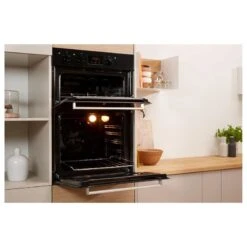 Indesit IDD 6340 BL Built In Double Electric Oven - Black -Home Kitchen i n indesit idd6340bl 2
