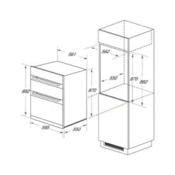 Indesit IDD 6340 BL Built In Double Electric Oven - Black -Home Kitchen i n indesit idd6340bl 3