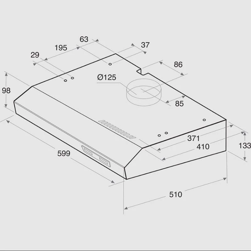Indesit ISLK 66F LS W 60cm Visor Hood - White 6 Indesit ISLK 66F LS W 60cm Visor Hood - White - Image 4