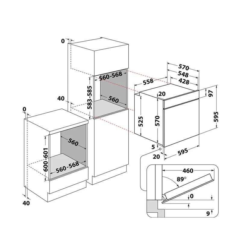 Indesit KFWS 3844 H IX UK Built-In Single Electric Oven - Stainless Steel 8 Indesit KFWS 3844 H IX UK Built-In Single Electric Oven - Stainless Steel - Image 6