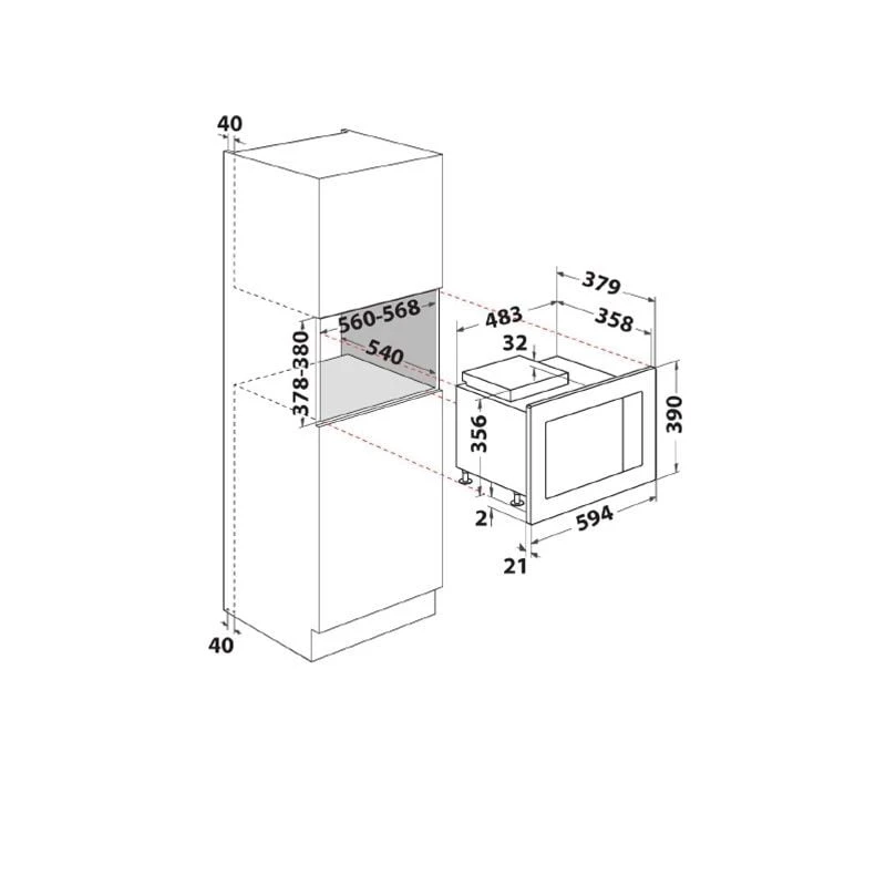 Indesit MWI125GXUK B/I Microwave And Grill - Stainless Steel 4 Indesit MWI125GXUK B/I Microwave And Grill - Stainless Steel - Image 2