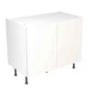 Kitchen Kit Slab 1000mm Base Cabinet - Super Gloss - White - Flatpacked - FKKF0008 -Home Kitchen k i kitchen kit fkkf0008