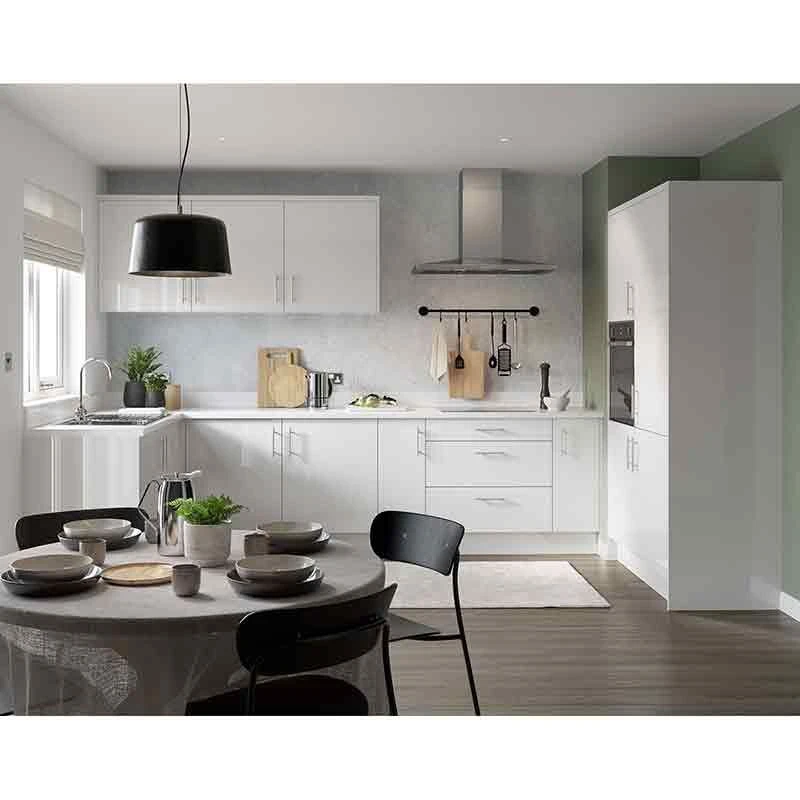 Kitchen Kit Slab 1000mm Base Cabinet - Super Gloss - White - Flatpacked - FKKF0008 4 Kitchen Kit Slab 1000mm Base Cabinet - Super Gloss - White - Flatpacked - FKKF0008 - Image 2