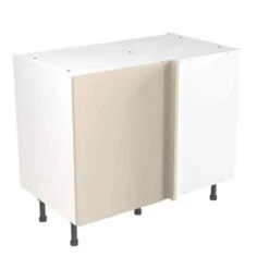 Kitchen Kit Slab 1000mm Blind Corner Base Cabinet - Ultra Matt - Cashmere - Flatpacked - FKKF0609