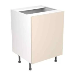 Kitchen Kit Slab 600mm Sink/Hob Cabinet - Ultra Matt - Cashmere - Flatpacked - FKKF0635