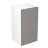 Kitchen Kit Slab 400mm Wall Cabinet - Ultra Matt - Dust Grey - Flatpacked - FKKF0812
