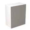 Kitchen Kit Slab 600mm Wall Cabinet - Ultra Matt - Dust Grey - Flatpacked - FKKF0814 -Home Kitchen k i kitchen kit fkkf0814