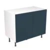 Kitchen Kit Slab 1000mm Base Cabinet - Ultra Matt - Indigo Blue - Flatpacked - FKKF1308 -Home Kitchen k i kitchen kit fkkf1308