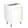 Kitchen Kit Shaker 600mm Sink/Hob Cabinet - Ultra Matt - White - Flatpacked - FKKH0535