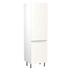 Kitchen Kit J-Pull 600mm Tall Larder Cabinet - Super Gloss - White - Flatpacked - FKKJ0034