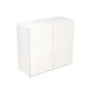 Kitchen Kit J-Pull 800mm Wall Cabinet - Super Gloss - White - Flatpacked - FKKJ0038 -Home Kitchen k i kitchen kit fkkj0038