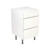Kitchen Kit J-Pull 500mm 3 Drawer Base Cabinet - Super Gloss - White - Flatpacked - FKKJ0041 1 Kitchen Kit J-Pull 500mm 3 Drawer Base Cabinet - Super Gloss - White - Flatpacked - FKKJ0041 -Home Kitchen k i kitchen kit fkkj0041