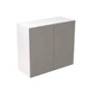 Kitchen Kit J-Pull 800mm Wall Cabinet - Ultra Matt - Dust Grey - Flatpacked - FKKJ0838 -Home Kitchen k i kitchen kit fkkj0838