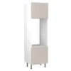 Kitchen Kit Value Slab 600mm Tall Double Oven Housing - Standard Matt - Light Grey - Flatpacked - FKKM1221