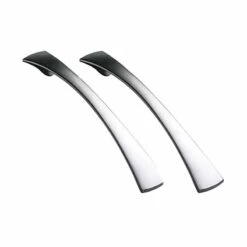 Kitchen Kit 167 Tapered Bow Kitchen Cabinet Handles - Pack Of 2 - Satin Chrome - KKHTBH