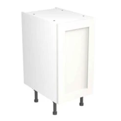 Kitchen Kit Rigid Shaker 400mm Base Cabinet - Ultra Matt - White - Pre-Assembled - RKKH0502