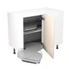 Kitchen Kit Rigid Shaker 1000mm Blind Corner Base Cabinet With Pull Out Left Cabinet - Ultra Matt - Cashmere - Pre-Assembled - RKKH0656 -Home Kitchen k i kitchen kit rkkh0656