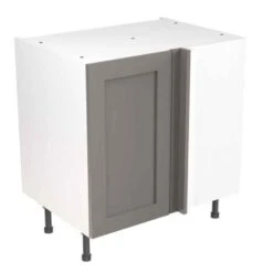 Kitchen Kit Rigid Shaker 800mm Blind Corner Base Cabinet - Ultra Matt - Dust Grey - Pre-Assembled - RKKH0837