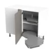 Kitchen Kit Rigid Shaker 1000mm Blind Corner Base Cabinet With Pull Out Right Cabinet - Ultra Matt - Dust Grey - Pre-Assembled - RKKH0855
